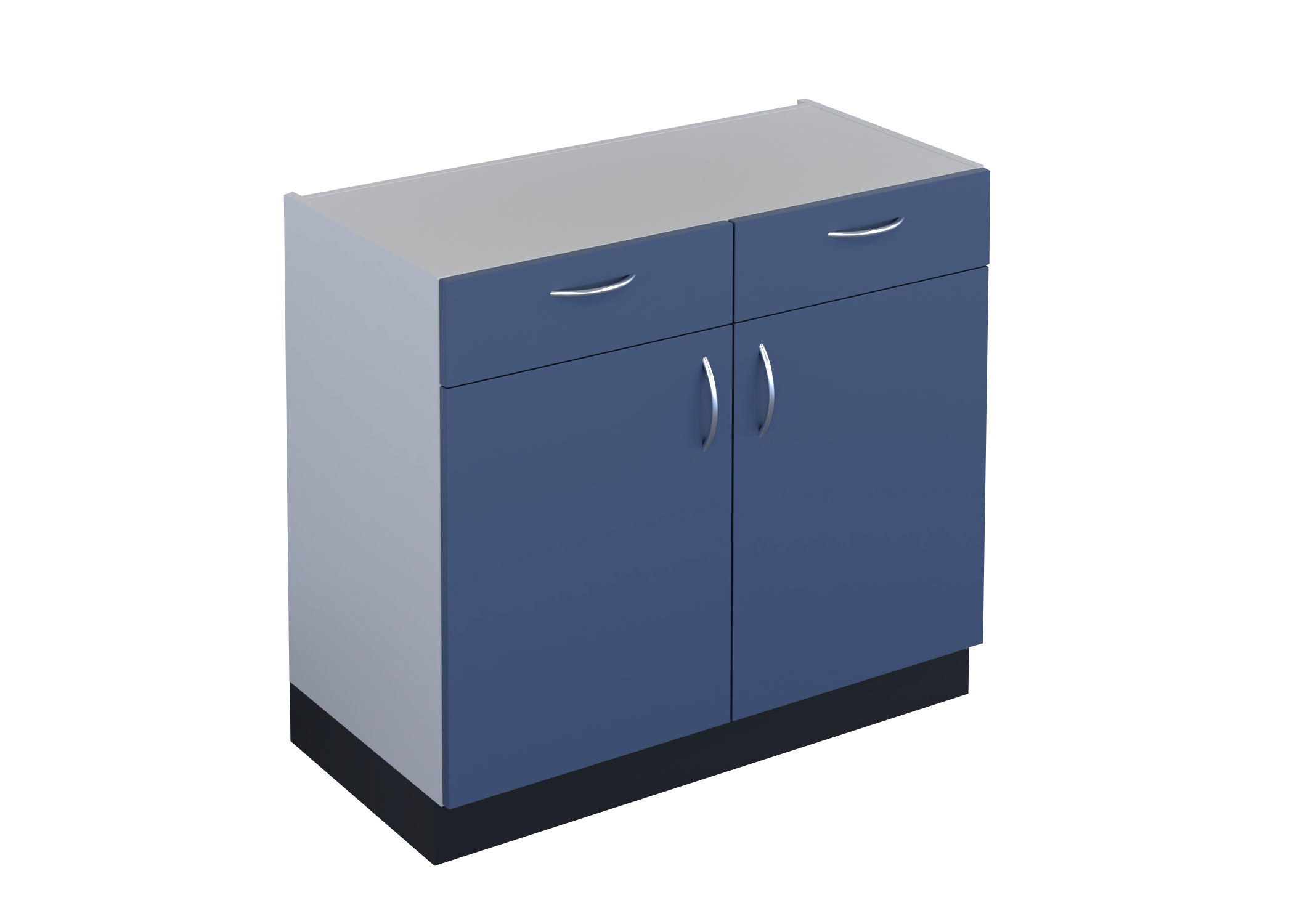HTM63 double drawer cupboard unit