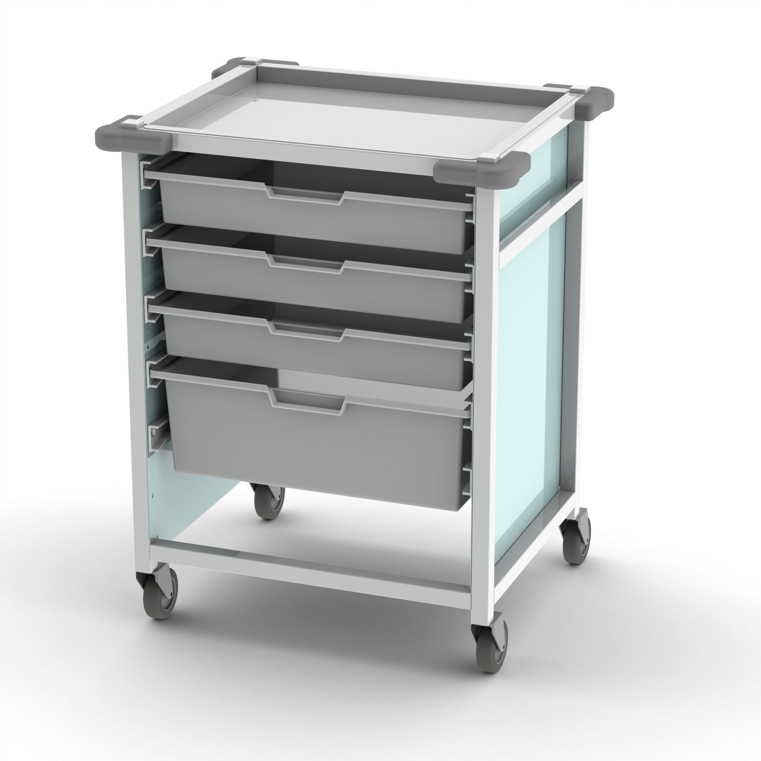 Care kart storage trolley – low, single