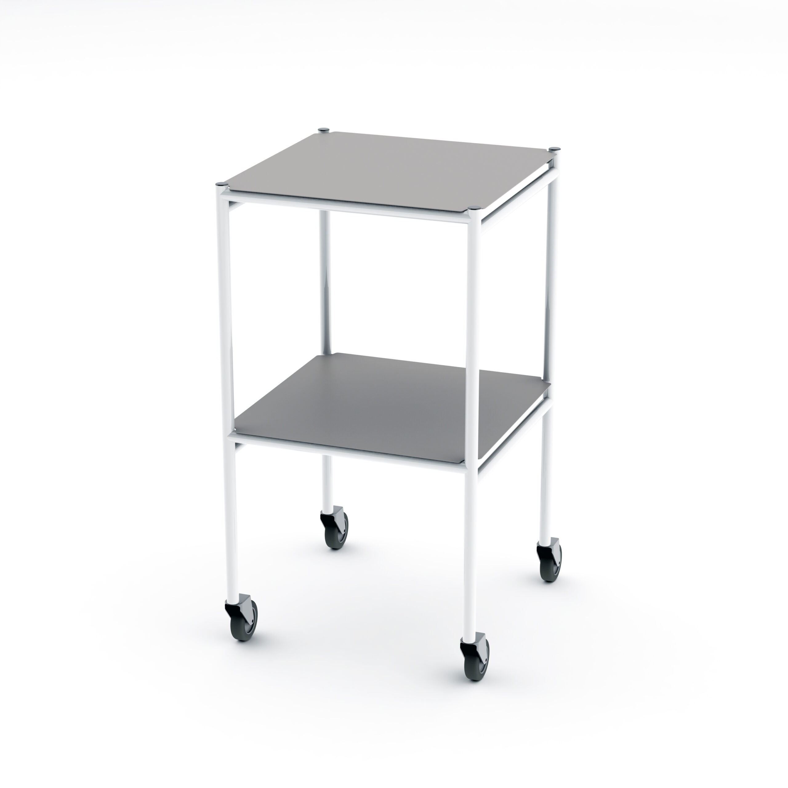 Mild steel dressing / instrument trolley – removable shelves