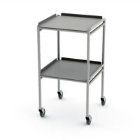 Stainless steel dressing / instrument trolley – removable shelves